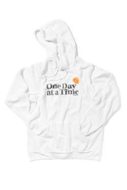 ONE DAY AT A TIME HOODIE- WHITE